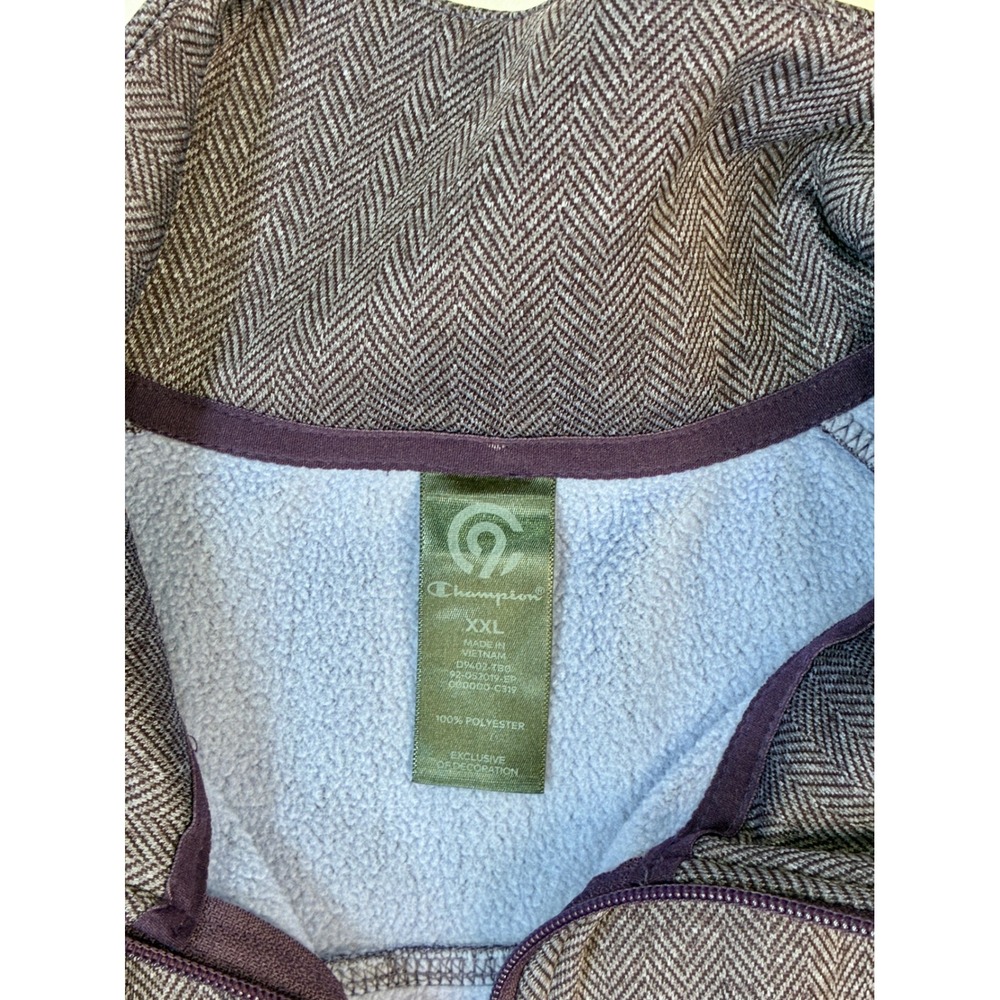 Champion Women's XXL Full Zip‎ Jacket Herringbone Purple Athletic Wear - Picture 2 of 10